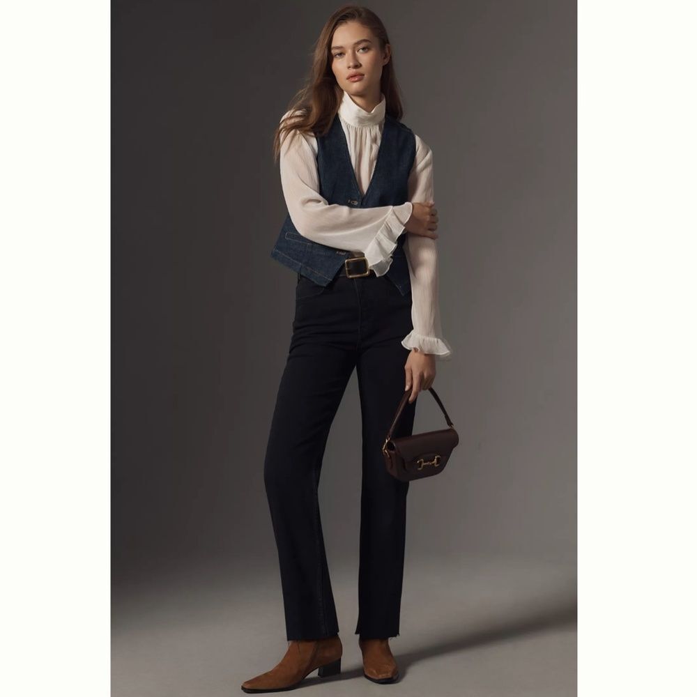 Anthropologie Pilcro Annie High-Rise Straight-Leg Jeans